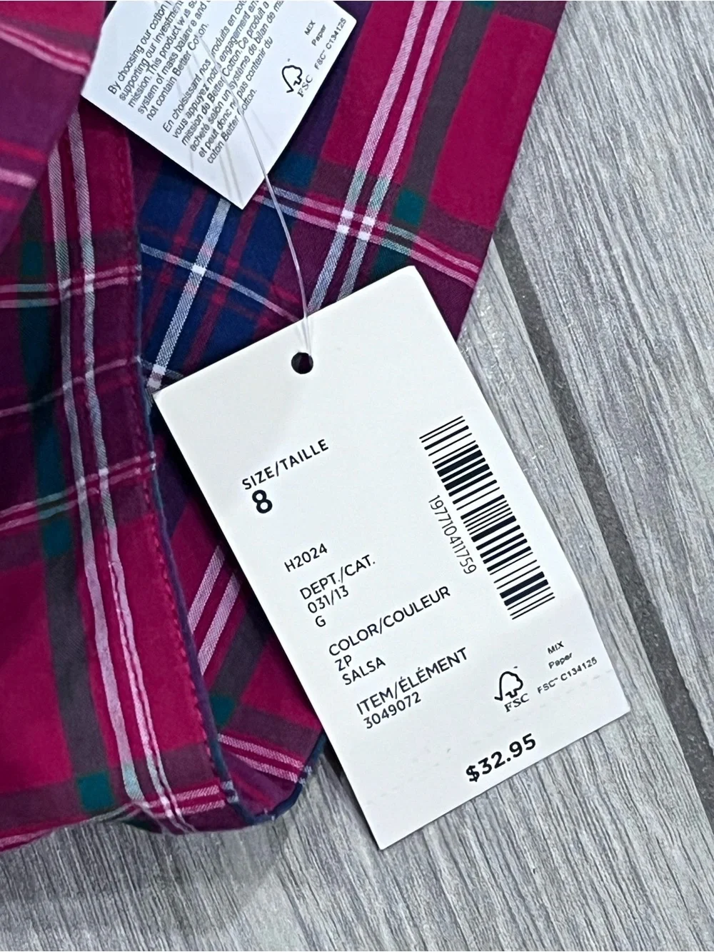 Gymboree bright plaid